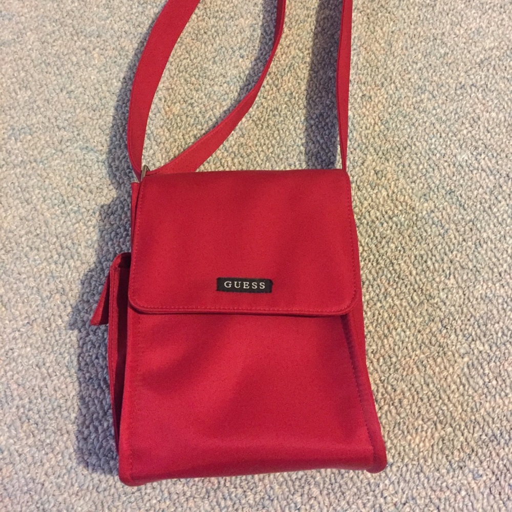 Vintage Guess red satin purse